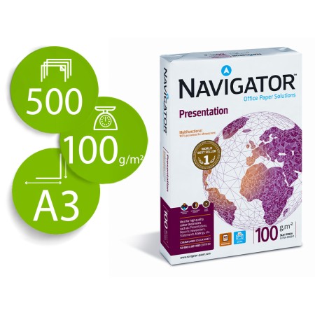 Papel Fotocopia Navigator Din A3 100 Gr Embalagem de 500 Folhas