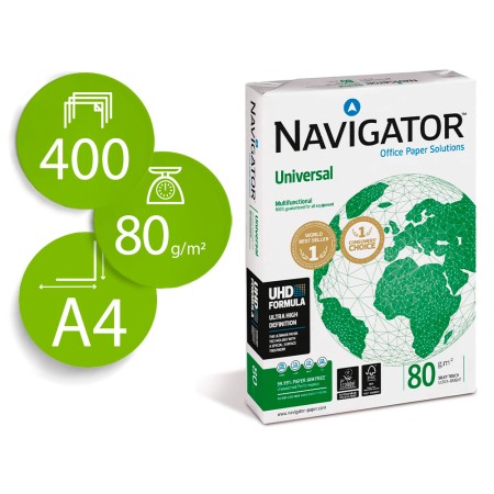 Papel Fotocopia Navigator Din A4 80 Gr Embalagem de 400 Folhas