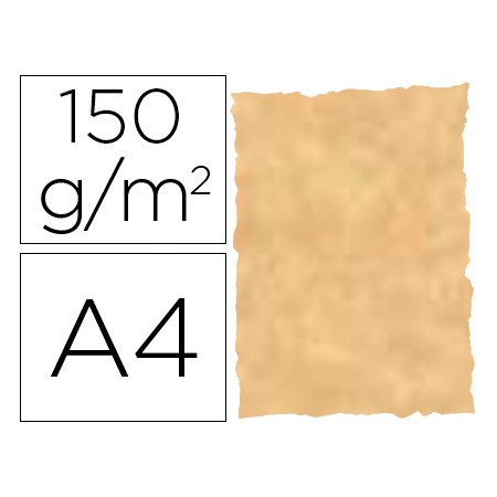 Papel Pergaminho Troquelado Din A4 150 Gr Cor Parchment Ocre Embalagem de 25 Folhas