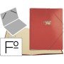 Pasta Classificadora Saro Cartao Compacto Folio com 12 Departamentos Vermelha
