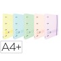 Pasta com Recarga Oxford Europeanbinder Live&Go Polyfoam 4 Aneis 35 Mm Quadricula 5 Mm Din A4+ Cores Pastel