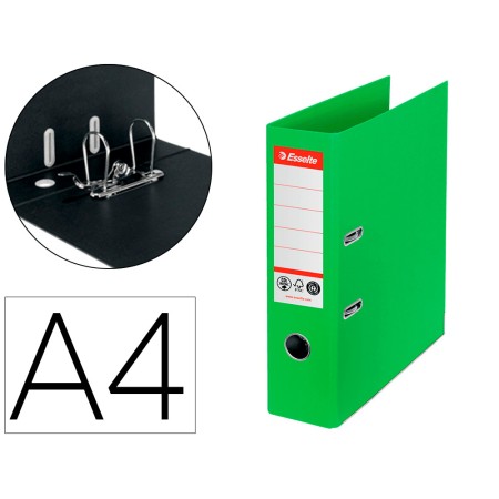 Pasta de Arquivo de Alavanca Esselte Nº1 Co2 Neutral Din A4 Cartao Forrado Lombada 75 Mm Verde Vivo