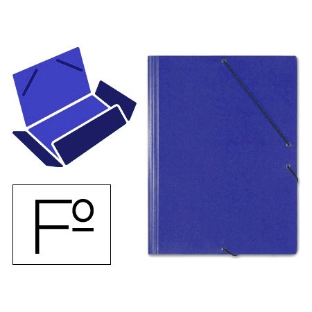 Pasta de Elasticos Abas Cartao Saro Formato Folio Azul