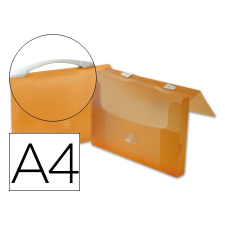 Pasta Porta Documentos Beautone Polipropileno Din-A4 Laranja Transparente
