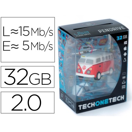 Pen Drive USB Tech One Tech Hippy Van Bang Camper 32 Gb