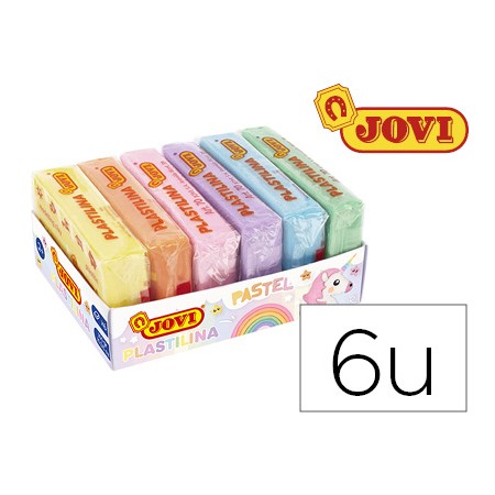 Plasticina Jovi 70 Sortida Formato Pequeno Cores Pastel Sortidas Caixa de 6 Unidades 50 G