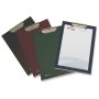 Porta Notas Pardo Cartao Forrado Pvc Folio com Miniclip Metalico Verde