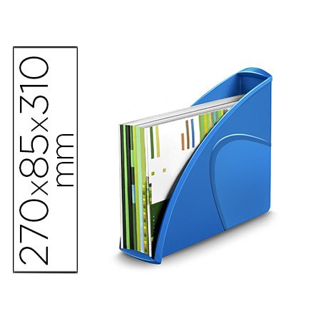 Porta Revistas Cep Plastico Uso Vertical / Horizontal Azul 85X270X310 Mm