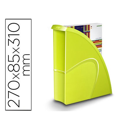 Porta Revistas Cep Plastico Uso Vertical / Horizontal Verde 85X270X310 Mm