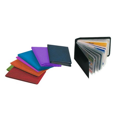 Portatarjetas de Credito Fabricadas En Pvc Base Opaca Capacidad 10 Tarjetas Colores Surtidos Expositor de 30