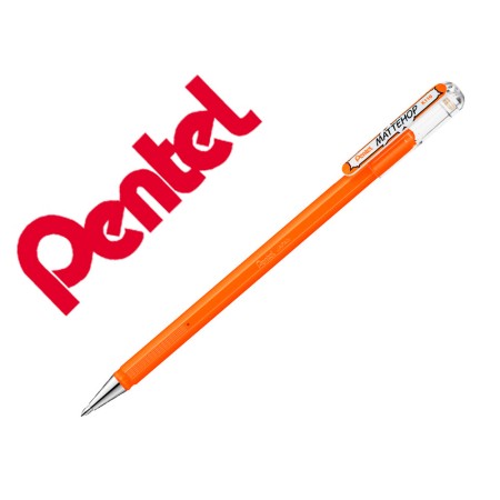 Roller Gel Pentel K110 Mattehop Cor Laranja Ponta de 1 Mm