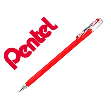 Roller Gel Pentel K110 Mattehop Cor Vermelho Ponta de 1 Mm