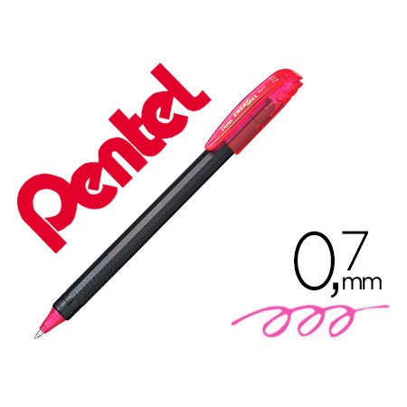 Roller Pentel Bl417 Energel Makkuro Ponta 0,7 Mm Cor Rosa