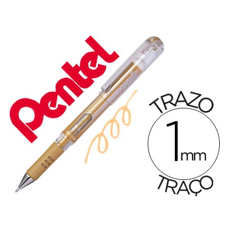 Roller Pentel Hybrid Gel K230M Ponta de 1,0 Mm Cor Ouro