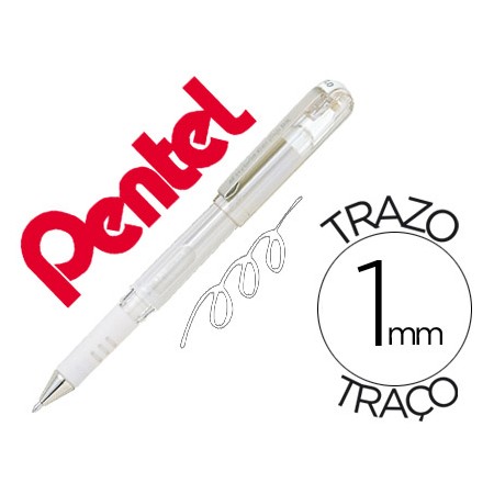 Roller Pentel Hybrid Gel K230W Ponta de 1,0 Mm Cor Branco