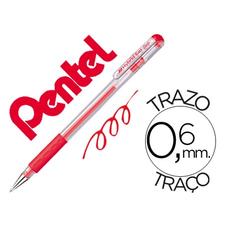 Roller Pentel K116 Gel Grip Vermelho