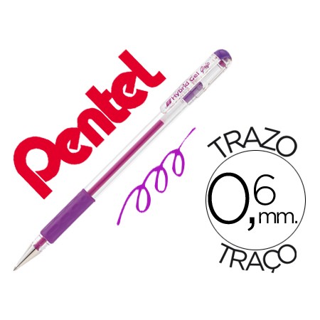 Roller Pentel K116 Gel Grip Violeta