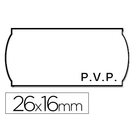Rolo de Etiquetas Adesivas Meto Onduladas 26 x 16 Mm Pvp Rolo 1200