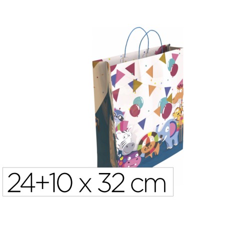 Saco Para Presente Basika Ta2304 S Garrafa 24+10X32 Cm