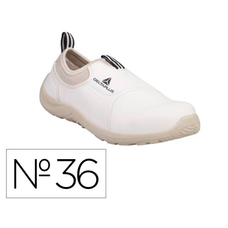 Sapatos de Seguranca Deltaplus Microfibra Pu Sola Pu Mono-Densidade Cor Branco Tamanho 36