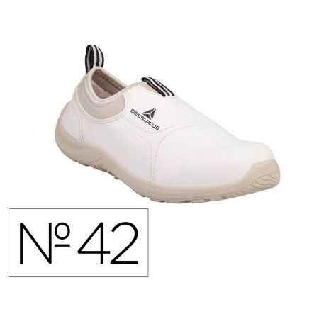 Sapatos de Seguranca Deltaplus Microfibra Pu Sola Pu Mono-Densidade Cor Branco Tamanho 42