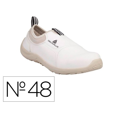 Sapatos de Seguranca Deltaplus Microfibra Pu Sola Pu Mono-Densidade Cor Branco Tamanho 48