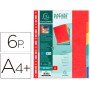 Separador Exacompta Cartolina Conjunto de 6 Separadores de Cores Din A4+ Multiperfurado