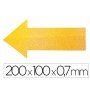 Simbolo Adesivo Durable Pvc Forma de Flecha Para Delimitacao de Chao Amarelo 200X100X0,7 Mm Pack de 10 Unidades