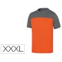T-Shirt de Algodao Deltaplus Cor Cinza Laranja Formato Xxxl