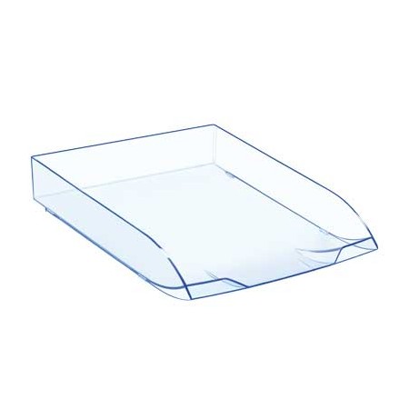 Tabuleiro de Secretaria Cep Confort Ice Blue Plastico Transparente Celeste 370X270X61 Mm