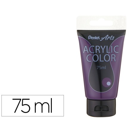 Tinta Acrilica Pentel em Tubo de 75 Ml Cor Roxo