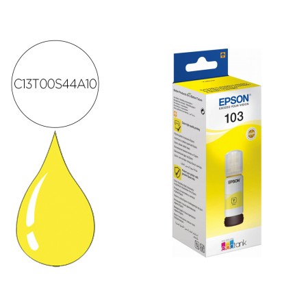 Tinta Epson Ecotank 103 L3110/3150/3151/5190 Amarelo Garrafa de 65 Ml