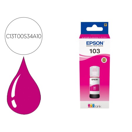 Tinta Epson Ecotank 103 L3110/3150/3151/5190 Magenta Garrafa de 65 Ml