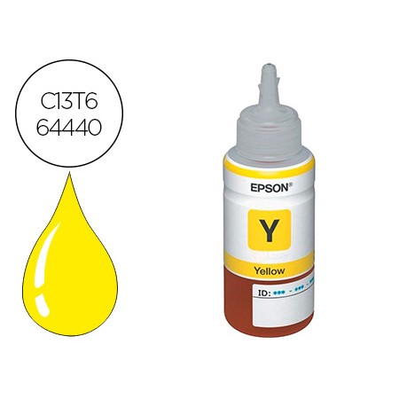 Tinta Epson T6644 Et2500/2550/14000/L475/565/575 Expression Et-2550/2550 Workforce Et4500 Amarelo Garrafa 70 Ml 6500 Pag