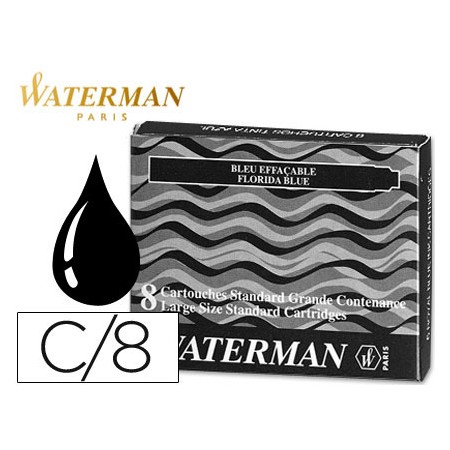 Tinta Estilografica Waterman Pretacaixa 8 Cartuchos