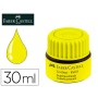 Tinta Marcador Faber Castell Fluorescente 1549 com Sistema Capilar Cor Amarelo Frasco de 30 Ml