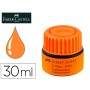 Tinta Marcador Faber Castell Fluorescente 1549 com Sistema Capilar Cor Laranja Frasco de 30 Ml