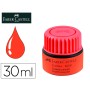 Tinta Marcador Faber Castell Fluorescente 1549 com Sistema Capilar Cor Vermelho Frasco de 30 Ml