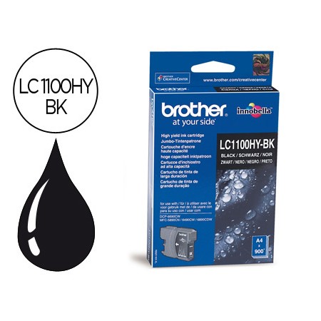 Tinteiro Brother Lc-1100Hybk Preto Alta Capacidade