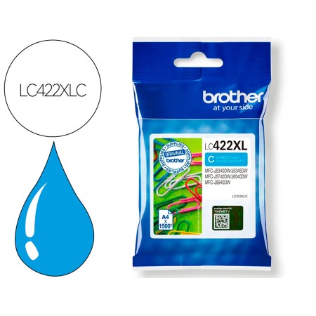 Tinteiro Brother Lc-422Xlc Cian Mfc-J5340Dw / Mfc-J5740Dw / Mfc-J6540Dw / Mfc-J6940Dw 1500 Paginas