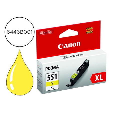 Tinteiro Canon Cli-551 Xl Ip7250 / Mg5450 / Mg6350 Amarelo