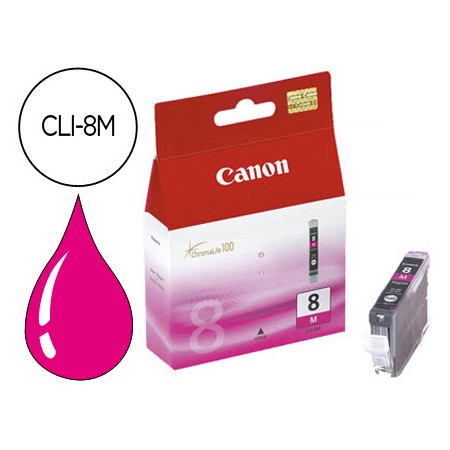 Tinteiro Canon Ip3300 4200 430 5200 5200R 5300 6600D 6700D, Mp500 530 600 800 810, Ix4000 Ix5000,Pro 9000-Magenta Cli-8