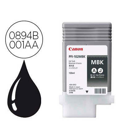 Tinteiro Canon Pfi-102Mbk Ink Tank Preto Mate