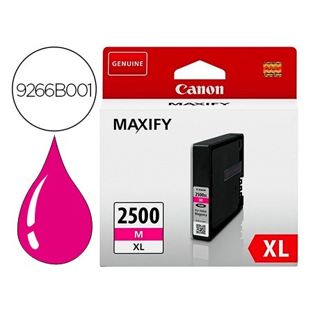 Tinteiro Canon Pgi 2500 Xl Maxify Ib4050 / Mb5050 / Mb5150 / Mb5155 / Mb5350 / Mb5450 Magenta 1295 Paginas