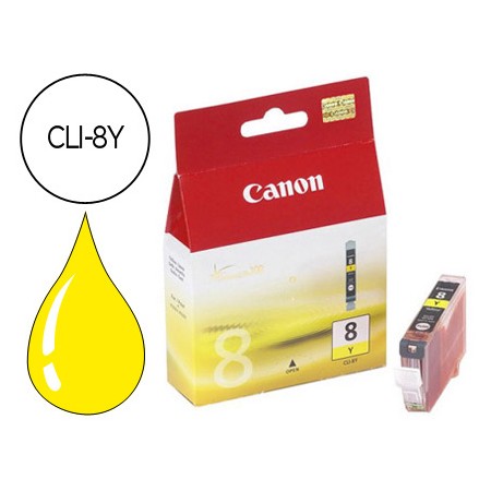 Tinteiro Canonj Ip3300 4200 5200 5200R 5300 6600D 6700D M P500 530 600 800 810 Ix4000 Ix5000 Pro9000-Amarelo Cli-8