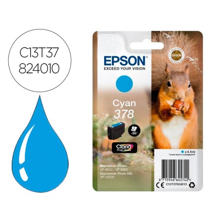 Tinteiro Epson 378 Expression Home Xp-8605 / 8606 / Xp-15000 / Xp-8500 / 8505 Cian 360 Pag