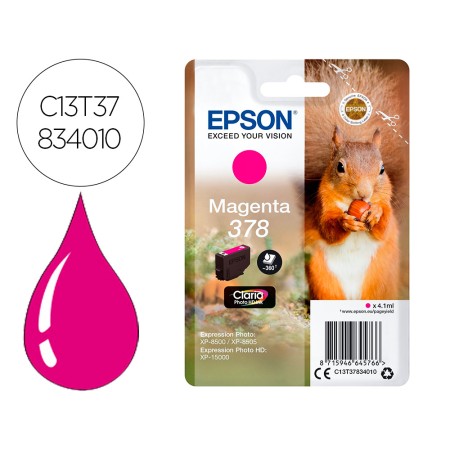 Tinteiro Epson 378 Expression Home Xp-8605 / 8606 / Xp-15000 / Xp-8500 / 8505 Magenta 360 Pag