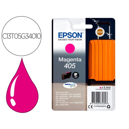 Tinteiro Epson 405 Wf-3820Dwf / Wf-4820Dwf / Wf-7830Dtwf / Wf-7840Dtwf Magenta