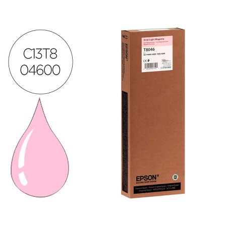 Tinteiro Epson Gf Surecolor Serie Sc-P Vivid Light Magenta Ultrachrome Hdx/Hd 700Ml