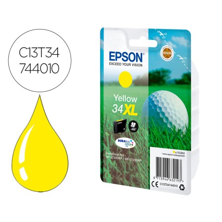 Tinteiro Epson Singlepack Amarelo 34Xl Durabrite Ultra Ink